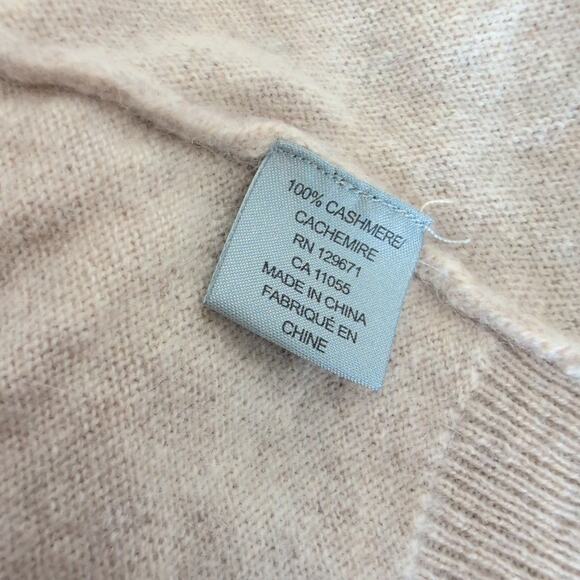 360 Cashmere Sweater Cream Open Front Cardigan Medium Luxury Old Money Jet-Set - Picture 6 of 10